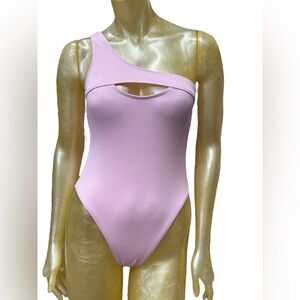 Woman’s Pink one shoulder Swimwear